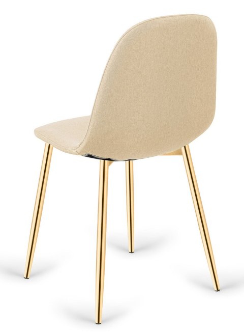 Krzesło tapicerowane GIULIA CREAM FABRIC GOLD