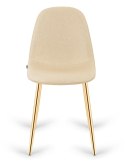 Krzesło tapicerowane GIULIA CREAM FABRIC GOLD