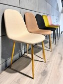 Krzesło tapicerowane GIULIA CREAM FABRIC GOLD