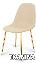 Krzesło tapicerowane GIULIA CREAM FABRIC GOLD