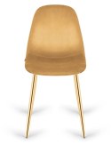Krzesło tapicerowane GIULIA HONEY VELVET GOLD