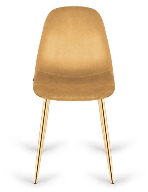 Krzesło tapicerowane GIULIA HONEY VELVET GOLD