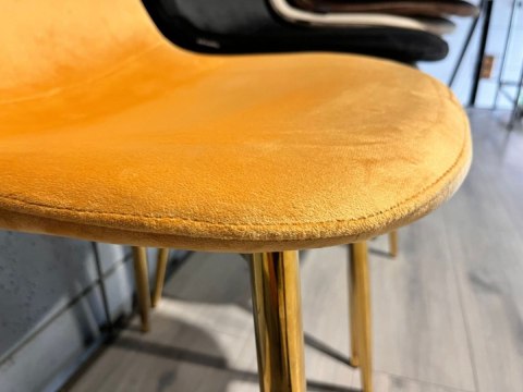 Krzesło tapicerowane GIULIA HONEY VELVET GOLD