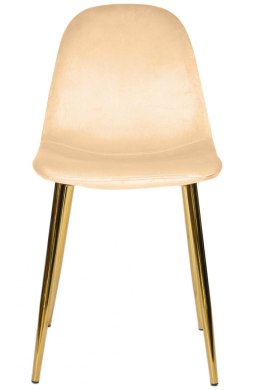 Krzesło tapicerowane GIULIA IVORY VELVET GOLD