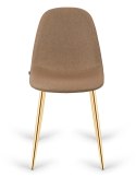 Krzesło tapicerowane GIULIA LATTE FABRIC GOLD