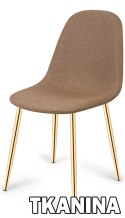 Krzesło tapicerowane GIULIA LATTE FABRIC GOLD