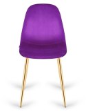 Krzesło tapicerowane GIULIA PURPLE VELVET GOLD
