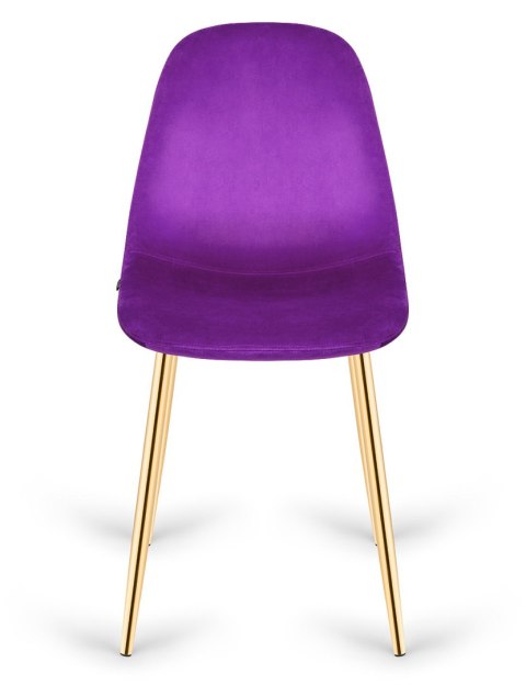 Krzesło tapicerowane GIULIA PURPLE VELVET GOLD