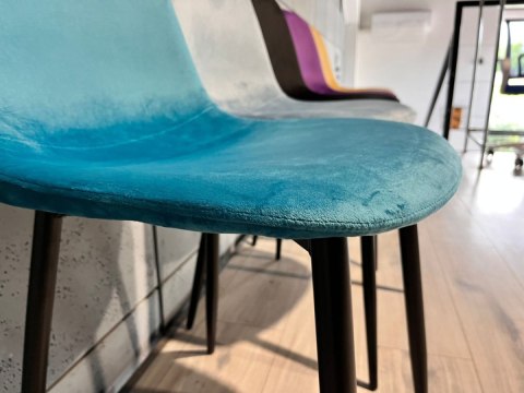 Krzesło tapicerowane GIULIA SEA BLUE VELVET
