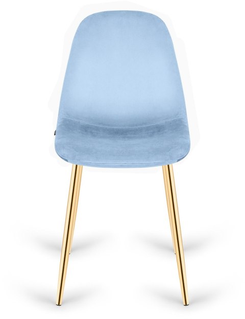 Krzesło tapicerowane GIULIA SKY BLUE VELVET GOLD II GATUNEK