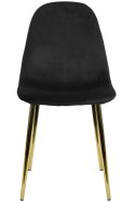 Krzesło tapicerowane GIULIA VELVET BLACK GOLD II GATUNEK