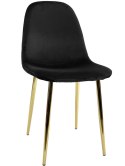 Krzesło tapicerowane GIULIA VELVET BLACK GOLD II GATUNEK