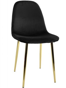 Krzesło tapicerowane GIULIA VELVET BLACK GOLD II GATUNEK