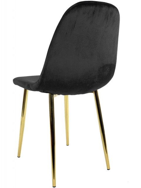 Krzesło tapicerowane GIULIA VELVET BLACK GOLD II GATUNEK