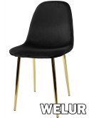 Krzesło tapicerowane GIULIA VELVET BLACK GOLD II GATUNEK