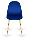 Krzesło tapicerowane GIULIA VELVET BLUE GOLD II GATUNEK