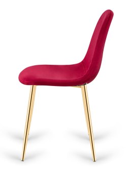 Krzesło tapicerowane GIULIA VELVET BURGUNDY GOLD II GATUNEK