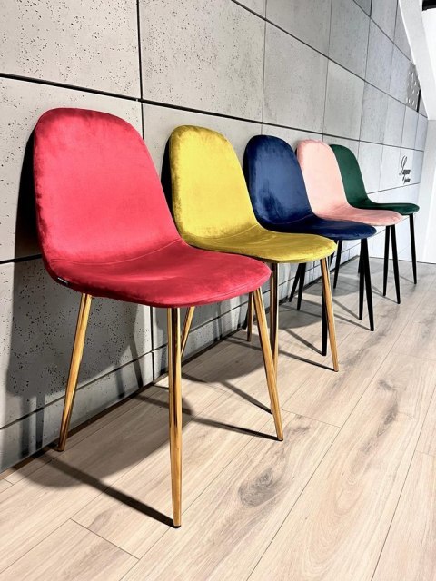 Krzesło tapicerowane GIULIA VELVET BURGUNDY GOLD II GATUNEK