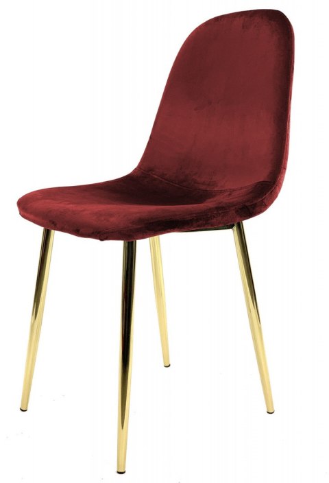 Krzesło tapicerowane GIULIA VELVET BURGUNDY GOLD