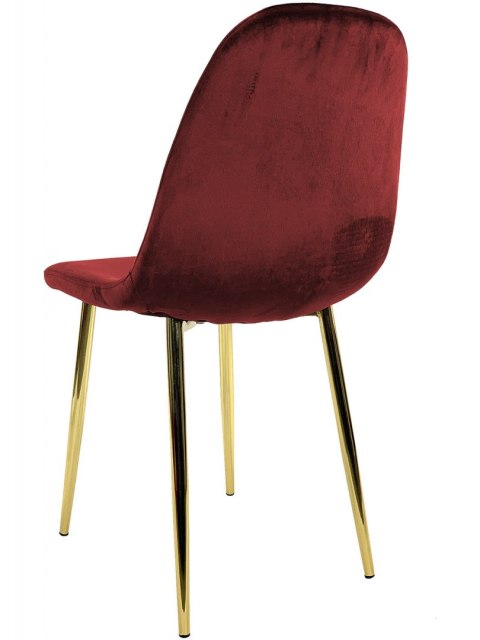Krzesło tapicerowane GIULIA VELVET BURGUNDY GOLD