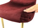 Krzesło tapicerowane GIULIA VELVET BURGUNDY GOLD