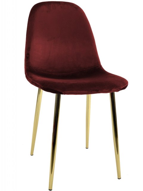 Krzesło tapicerowane GIULIA VELVET BURGUNDY GOLD