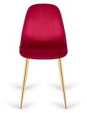 Krzesło tapicerowane GIULIA VELVET BURGUNDY GOLD