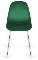 Krzesło tapicerowane GIULIA VELVET GREEN SILVER