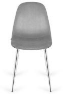Krzesło tapicerowane GIULIA VELVET GREY SILVER