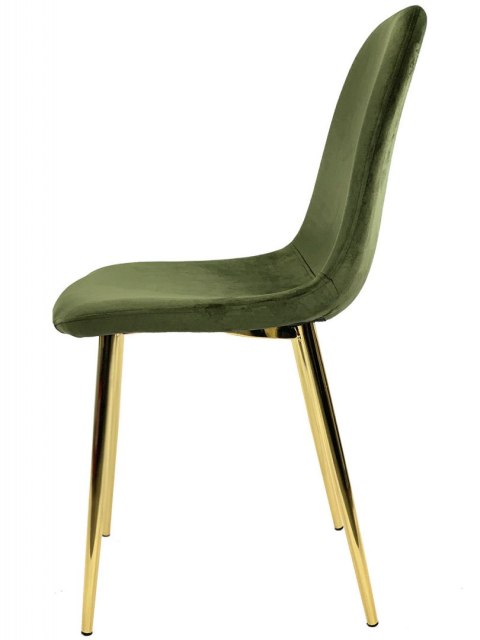 Krzesło tapicerowane GIULIA VELVET KHAKI GOLD
