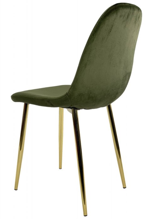 Krzesło tapicerowane GIULIA VELVET KHAKI GOLD