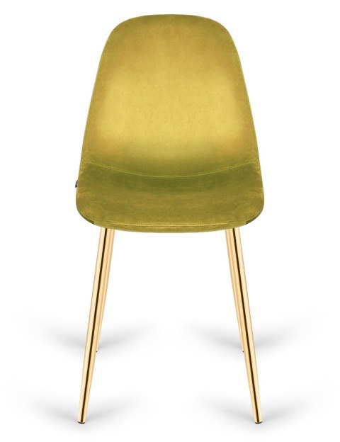 Krzesło tapicerowane GIULIA VELVET OLIVE GOLD