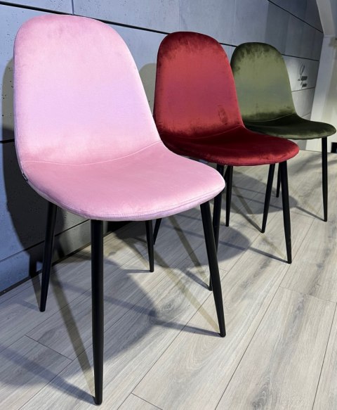 Krzesło tapicerowane GIULIA VELVET PINK