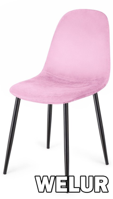 Krzesło tapicerowane GIULIA VELVET PINK