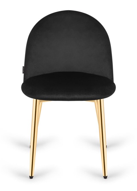 Krzesło tapicerowane GLORIA BLACK VELVET GOLD