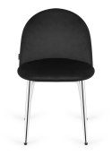 Krzesło tapicerowane GLORIA BLACK VELVET SILVER