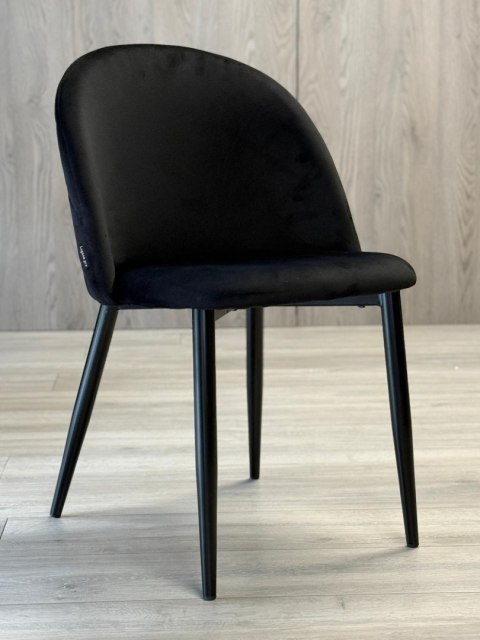 Krzesło tapicerowane GLORIA BLACK VELVET