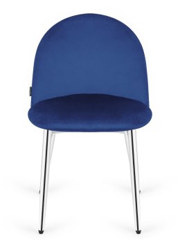Krzesło tapicerowane GLORIA BLUE VELVET SILVER