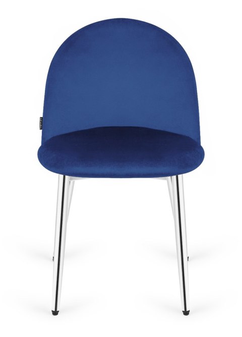 Krzesło tapicerowane GLORIA BLUE VELVET SILVER