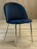 Krzesło tapicerowane GLORIA BLUE VELVET SILVER