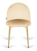 Krzesło tapicerowane GLORIA CREAM VELVET GOLD