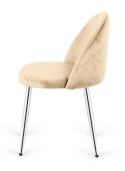 Krzesło tapicerowane GLORIA CREAM VELVET SILVER