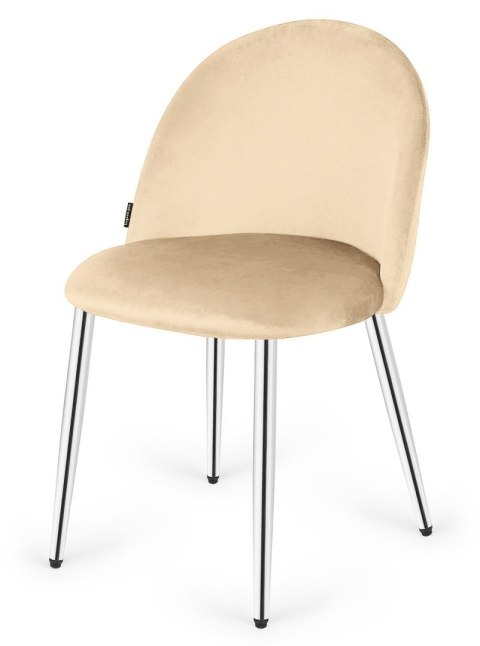 Krzesło tapicerowane GLORIA CREAM VELVET SILVER