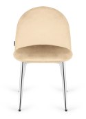 Krzesło tapicerowane GLORIA CREAM VELVET SILVER