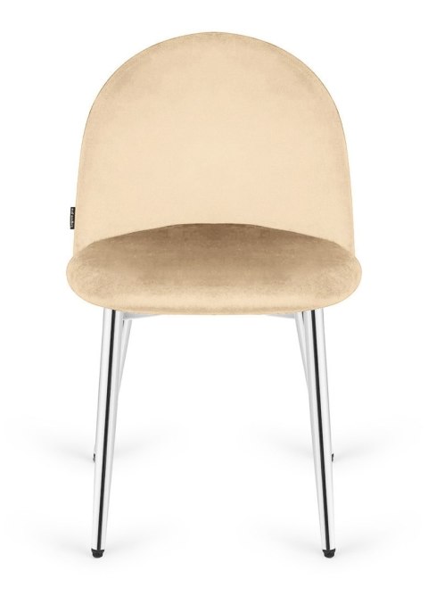 Krzesło tapicerowane GLORIA CREAM VELVET SILVER