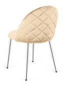 Krzesło tapicerowane GLORIA CREAM VELVET SILVER