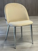 Krzesło tapicerowane GLORIA CREAM VELVET SILVER