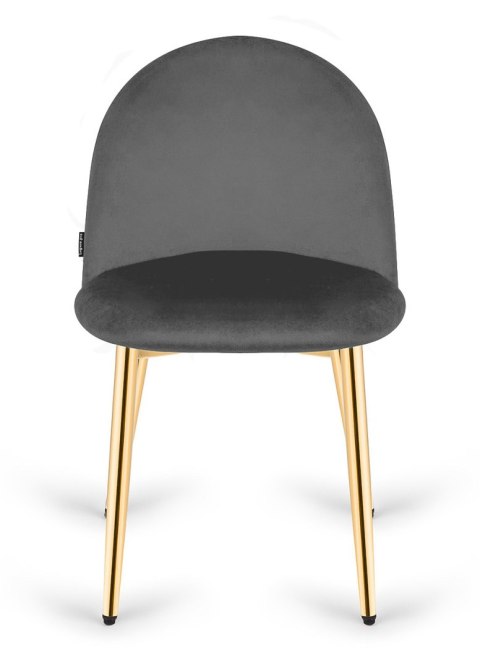 Krzesło tapicerowane GLORIA DARK GREY VELVET GOLD