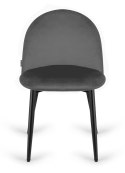 Krzesło tapicerowane GLORIA DARK GREY VELVET