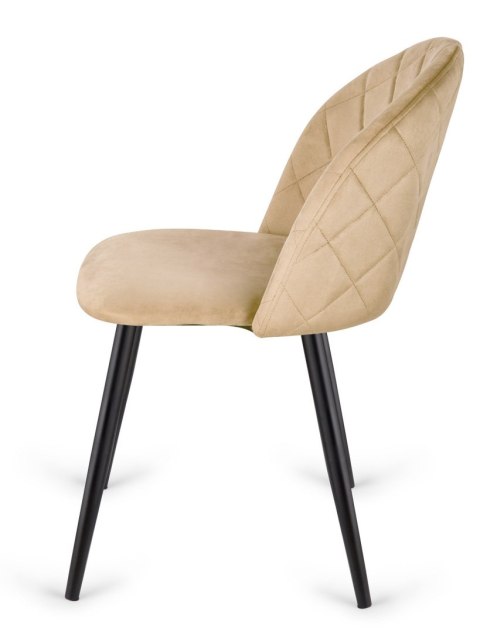 Krzesło tapicerowane GLORIA DIAMOND BEIGE VELVET